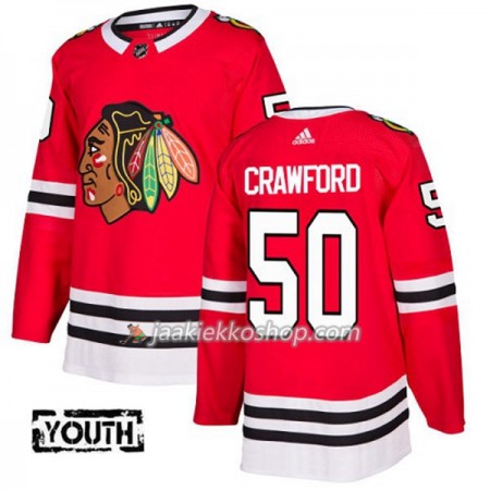 Lapsille NHL Chicago Blackhawks Pelipaita Corey Crawford 50 Adidas 2017-2018 Punainen Authentic